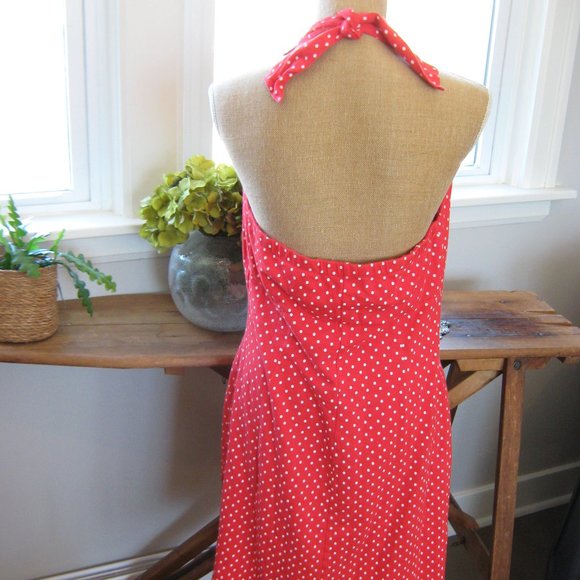 Talbots Polka Dot Halter Dress - Picture 3 of 4